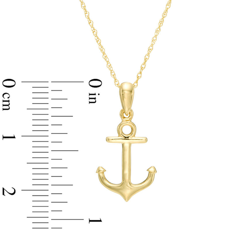 10k gold anchor deals pendant