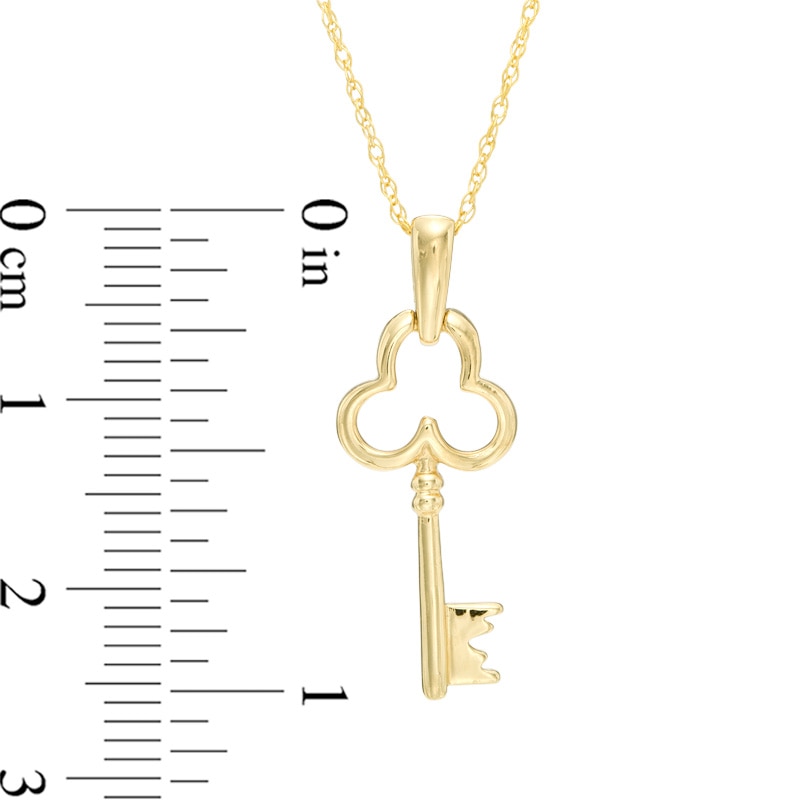 Clover Key Pendant in 10K Gold|Peoples Jewellers
