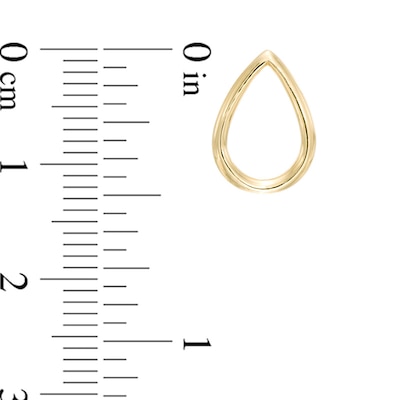 Open Teardrop Earrings in 10K Gold