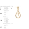 Thumbnail Image 1 of Cross Teardrop Earrings in 10K Gold