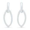 Marquise Drop Earrings in 10K White Gold