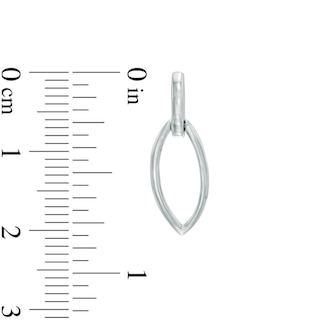 Marquise Drop Earrings in 10K White Gold