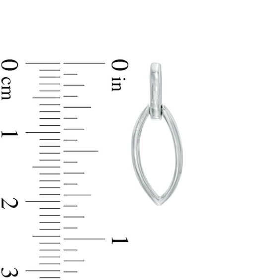 Marquise Drop Earrings in 10K White Gold