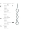 Thumbnail Image 1 of Cascading Twist Drop Earrings in 10K White Gold