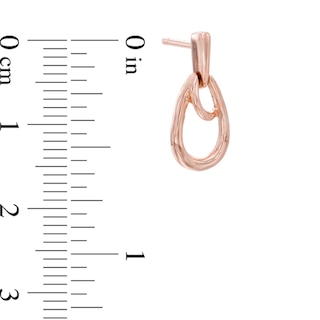 Loop Teardrop Earrings in 10K Rose Gold