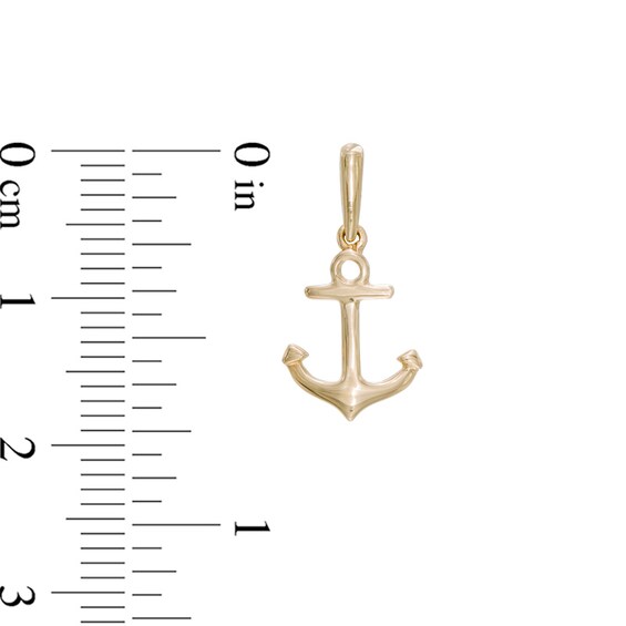 Anchor Drop Earrings in 10K Gold