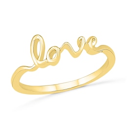 &quot;LOVE&quot; Ring in 10K Gold