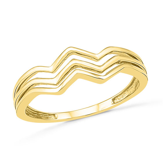 Crossover Ring in 10K Tri-Tone Gold | Peoples Jewellers