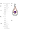 Unstoppable Love™ Amethyst and Diamond Accent Double Infinity Drop Earrings in Sterling Silver and 10K Rose Gold