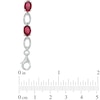 Thumbnail Image 1 of Oval Lab-Created Ruby and Diamond Accent Bracelet in Sterling Silver - 7.5"