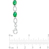 Thumbnail Image 1 of Oval Lab-Created Emerald and Diamond Accent Bracelet in Sterling Silver - 7.5"