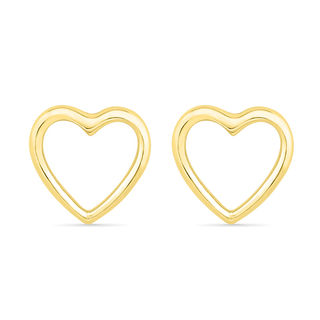 Heart Stud Earrings in 10K Gold