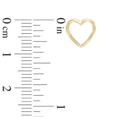 Heart Stud Earrings in 10K Gold