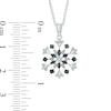 Thumbnail Image 1 of Black and White Diamond Accent Snowflake Pendant in Sterling Silver