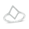 Thumbnail Image 0 of 0.09 CT. T.W. Diamond Geometric-Shape Ring in Sterling Silver