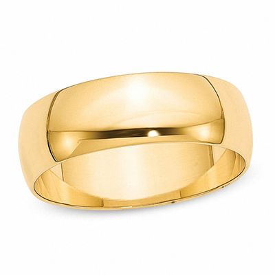 Men's 7.0mm Wedding Band in 14K Gold