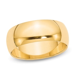 Men's 8.0mm Wedding Band in 14K Gold