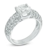 8.0mm Lab-Created White Sapphire Lattice Ring in 10K White Gold