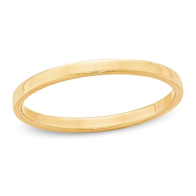 Men's 2.0mm Flat Square-Edged Wedding Band in 14K Gold