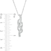 Thumbnail Image 3 of 0.15 CT. T.W. Diamond Infinity Pendant, Earrings and Ring Set in Sterling Silver - Size 7