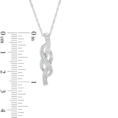 0.15 CT. T.W. Diamond Infinity Pendant, Earrings and Ring Set in Sterling Silver - Size 7