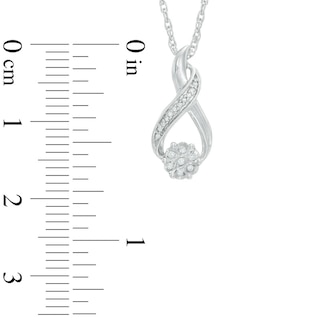 Diamond Accent Infinity Earrings and Pendant Set in Sterling Silver