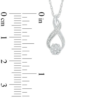 Diamond Accent Infinity Earrings and Pendant Set in Sterling Silver