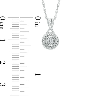 Diamond Accent Frame Pendant and Stud Earrings Set in Sterling Silver