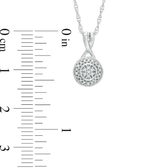 Diamond Accent Frame Pendant and Stud Earrings Set in Sterling Silver