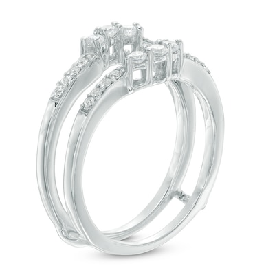 0.30 CT. T.W. Diamond Frame Solitaire Enhancer in 10K White Gold