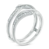 0.23 CT. T.W. Diamond Bypass Solitaire Enhancer in 10K White Gold