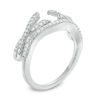 0.29 CT. T.W. Diamond Twist Solitaire Enhancer in 10K White Gold