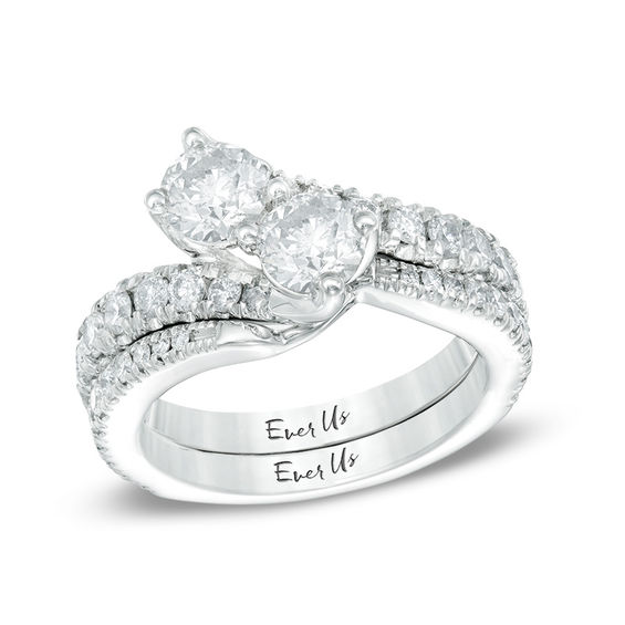 Ever Us™ 0.33 CT. T.W. Diamond Contour Band in 14K White Gold | Ever Us ...