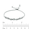 0.50 CT. T.W. Enhanced Black and White Diamond Intertwined Bolo Bracelet in Sterling Silver - 8.75"