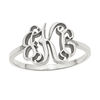 Scroll Monogram Ring in 10K Gold (3 Initials