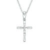 Diamond Accent Cross Pendant in 10K White Gold