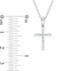 Diamond Accent Cross Pendant in 10K White Gold