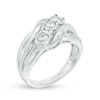 Thumbnail Image 1 of 0.50 CT. T.W. Princess-Cut Diamond Past Present Future® Three Stone Engagement Ring in 10K White Gold