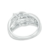 0.50 CT. T.W. Princess-Cut Diamond Past Present Future® Three Stone Engagement Ring in 10K White Gold