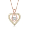 Unstoppable Love™ 0.23 CT. T.W. Composite Diamond Infinity Heart Pendant in 10K Tri-Tone Gold