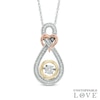 Unstoppable Love™ 1/6 CT. T.W. Composite Diamond Heart Infinity Pendant in 10K Tri-Tone Gold