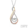 Unstoppable Love™ / CT. T.W. Composite Diamond Double Row Infinity Pendant in 10K Tri-Tone Gold