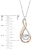 Unstoppable Love™ / CT. T.W. Composite Diamond Double Row Infinity Pendant in 10K Tri-Tone Gold