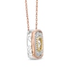 Unstoppable Love™ 1/6 CT. T.W. Composite Diamond Cushion Pendant in 10K Tri-Tone Gold