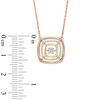 Unstoppable Love™ 1/6 CT. T.W. Composite Diamond Cushion Pendant in 10K Tri-Tone Gold