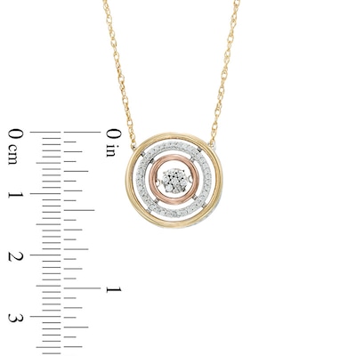 Unstoppable Love™ 1/6 CT. T.W. Composite Diamond Orbit Pendant in 10K Tri-Tone Gold