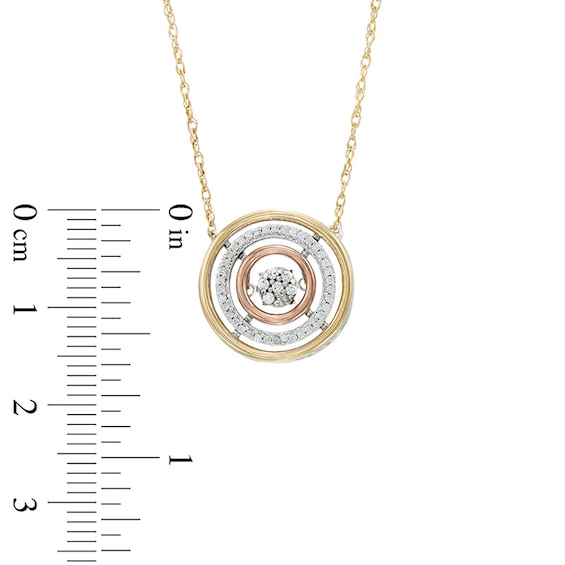 Unstoppable Love™ 1/6 CT. T.W. Composite Diamond Orbit Pendant in 10K Tri-Tone Gold