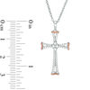 0.20 CT. T.W. Diamond Cross Pendant in 10K White Gold