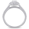 0.50 CT. T.W. Diamond Vintage-Style Bead Double Frame Engagement Ring in 10K Two-Tone Gold