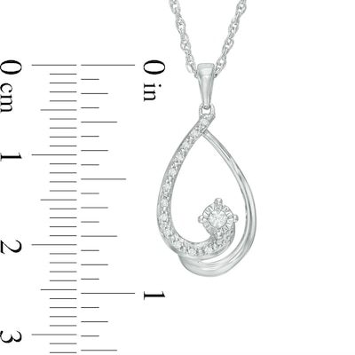 0.05 CT. T.W. Diamond Cradle Pendant in Sterling Silver